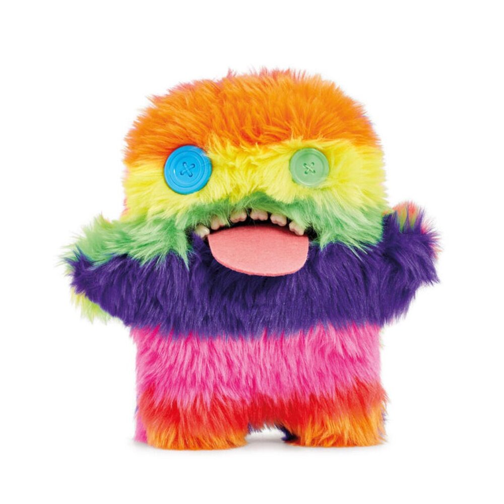 TOY Fuggler 9" Funny Ugly Monster - Retired Oogah Boogah - Furry Rainbow Color